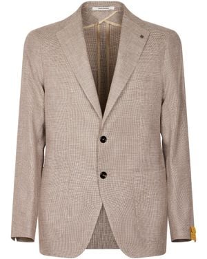 Tagliatore Tailored Dove Jacket With Classic Notch Lapel - Brown