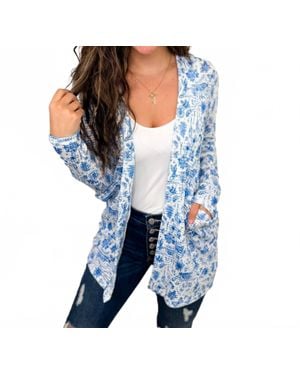 Blakeley Feeling Springy Long Sleeve Cardigan - Blue