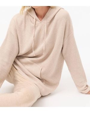 Johnny Was Lurex Knit Hoodie - Natural