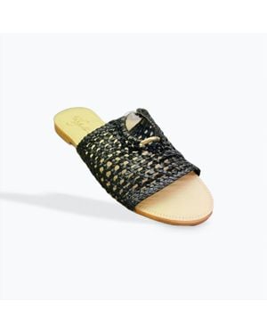 42 GOLD Beat Flat Sandals - Black