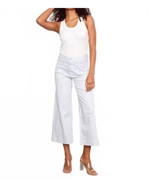 Charlie b Flare Leg Stripe Pant - White