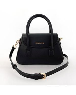 Michael Kors Leather Small Satchel Handbag - Black