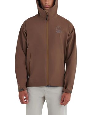 Murphy & Nye Ranger High Collar Hooded Zip Jacket - Brown
