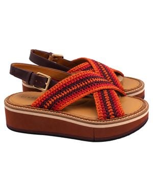 Robert Clergerie Woven Sandals - Red