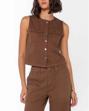 Velvet Heart Britton Button-Up Vest - Brown