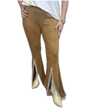 Vocal Apparel Suede Pants - Natural