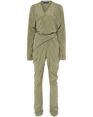 Cortana Serp Silk Jumpsuit - Green