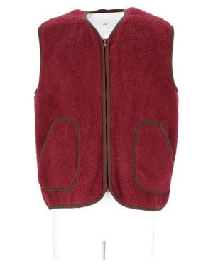 AMISH Bordeaux Plush Textured Vest