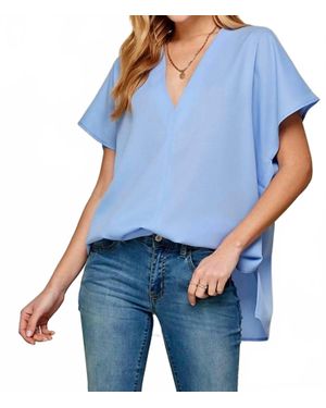 Twenty Ten Semi-Sheer Relaxed Fit Blouse - Blue
