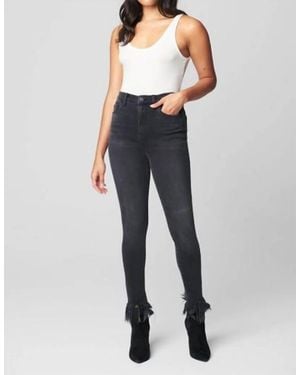 Blank NYC The Great Jones High Waist Frayed Hem Skinny Jeans - Blue