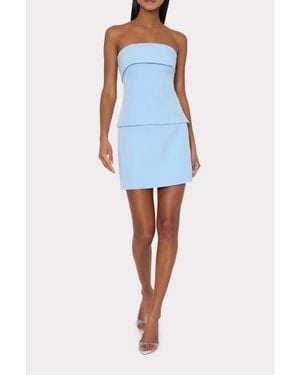 MILLY Lizzy Cady Mini Skirt - Blue