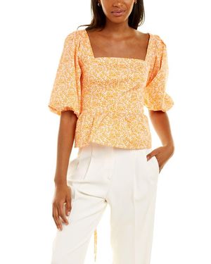 Hutch Peplum Top - Orange