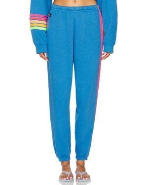 Aviator Nation Five Stripe Sweatpants - Blue
