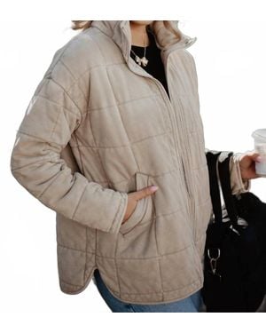 Katydid Lightweight Quilted Jacket - Brown