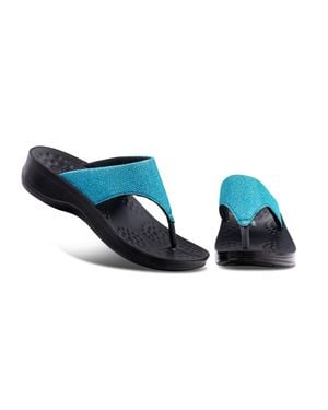 AEROTHOTIC Comfortable Arch Support Orthopedic Flip Flops And Sandals For - Blue