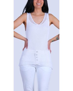 Gigi Moda Marina Knit Tank Top - White