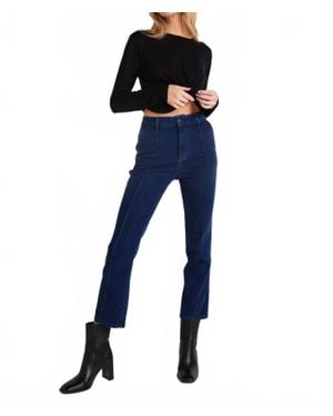 Bella Dahl Fiona Pintuck Straight Leg Crop Jean - Blue
