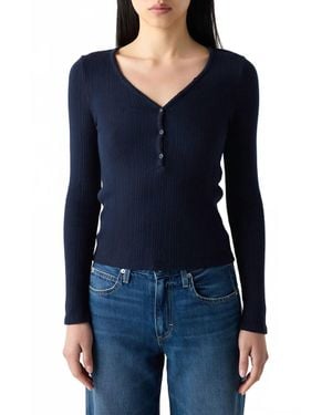 AMO Heartfelt Long Sleeve Top - Blue