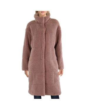Levi's Faux Fur Midi Teddy Coat - Brown