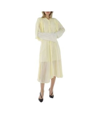 Acne Studios Ladies Pale Layered Long Sleeve Dress - Yellow