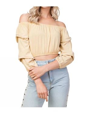 Honey Punch Wild Child Crop Top - Natural