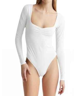 Skin I Dony Thong Bodysuit - White