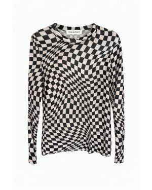 Sterling Kreek Checkered Mesh Top - Black