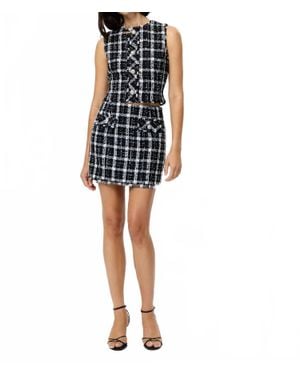 French Connection Tweed Mini Skirt - Blue