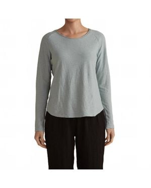 cut-loose Long Sleeve Sporty Top - Gray
