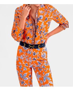 Gretchen Scott Boyfriend Shirt - Orange