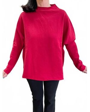 Olivaceous Brooklyn Oversized Sweatshirt - Red