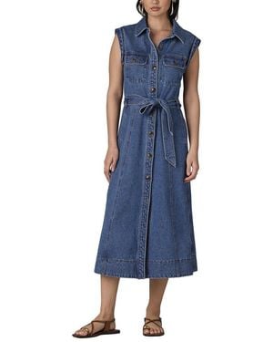 Wit & Wisdom Sleeveless Button Down Maxi Dress - Blue