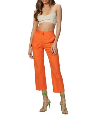 MSGM Linen Blend Trouser - Orange