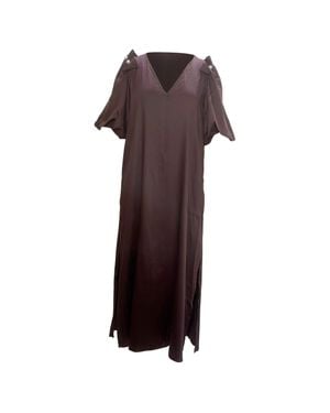 Mother Of Pearl Louella Faux Pearl-Embellished Maxi Dress - Brown