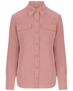 Equipment Signature Silk Shirt - Pink