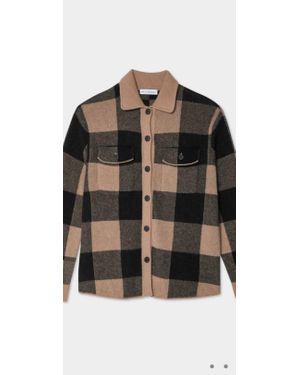 White + Warren Cashmere Luxe Button Down Shacket - Black