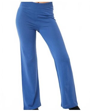 French Kyss Knit Wide Leg Pant - Blue