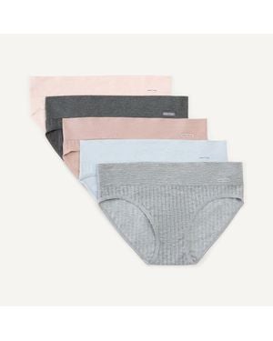 Nautica Seamless Hipster Brief, 5-Pack - Gray