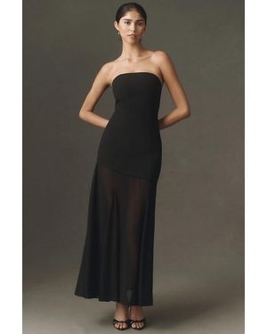 Endless Rose Strapless Chiffon Dress - Black
