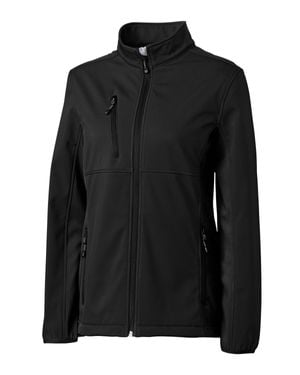 Clique Ladies' Narvik Colorblock Softshell Jacket - Black