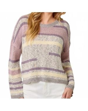 Mystree Stripe Sweater - Brown