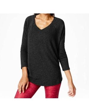 Calvin Klein Performance V Neck Top - Black