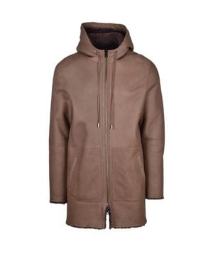 DESA NINETEENSEVENTYTWO Shearling Coat - Brown