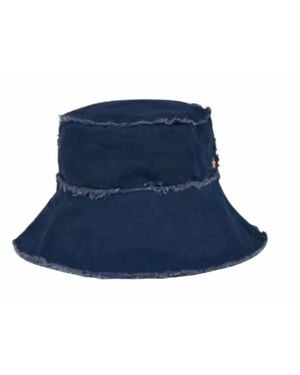 Jocelyn Canvas Beach Bucket Hat - Blue