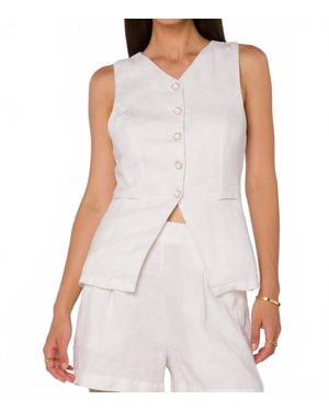 Velvet Heart Pices Long Vest - White