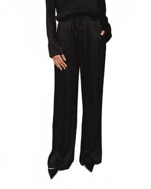Bella Dahl Easy Pleated Wide Leg Pant - Black