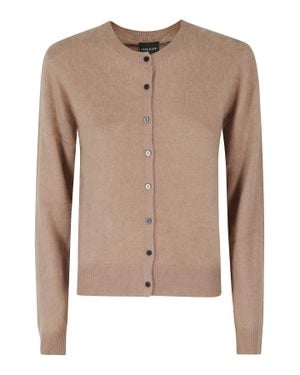 Herskind Croissant Roselle Ribbed Wool-Cashmere Cardigan - Natural