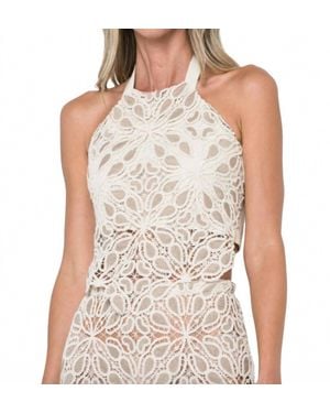 JBQ Siri Lace Macrame Top - White