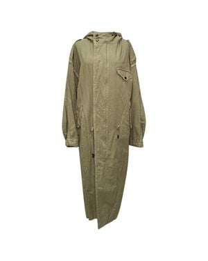 Isabel Marant Hooded Trench Coat - Green
