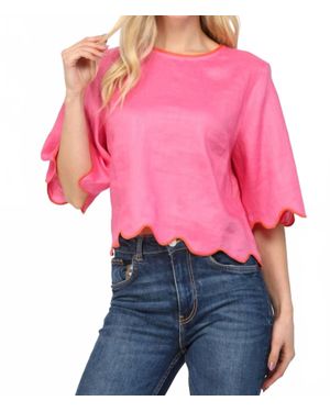 Fate Scalloped Top - Pink